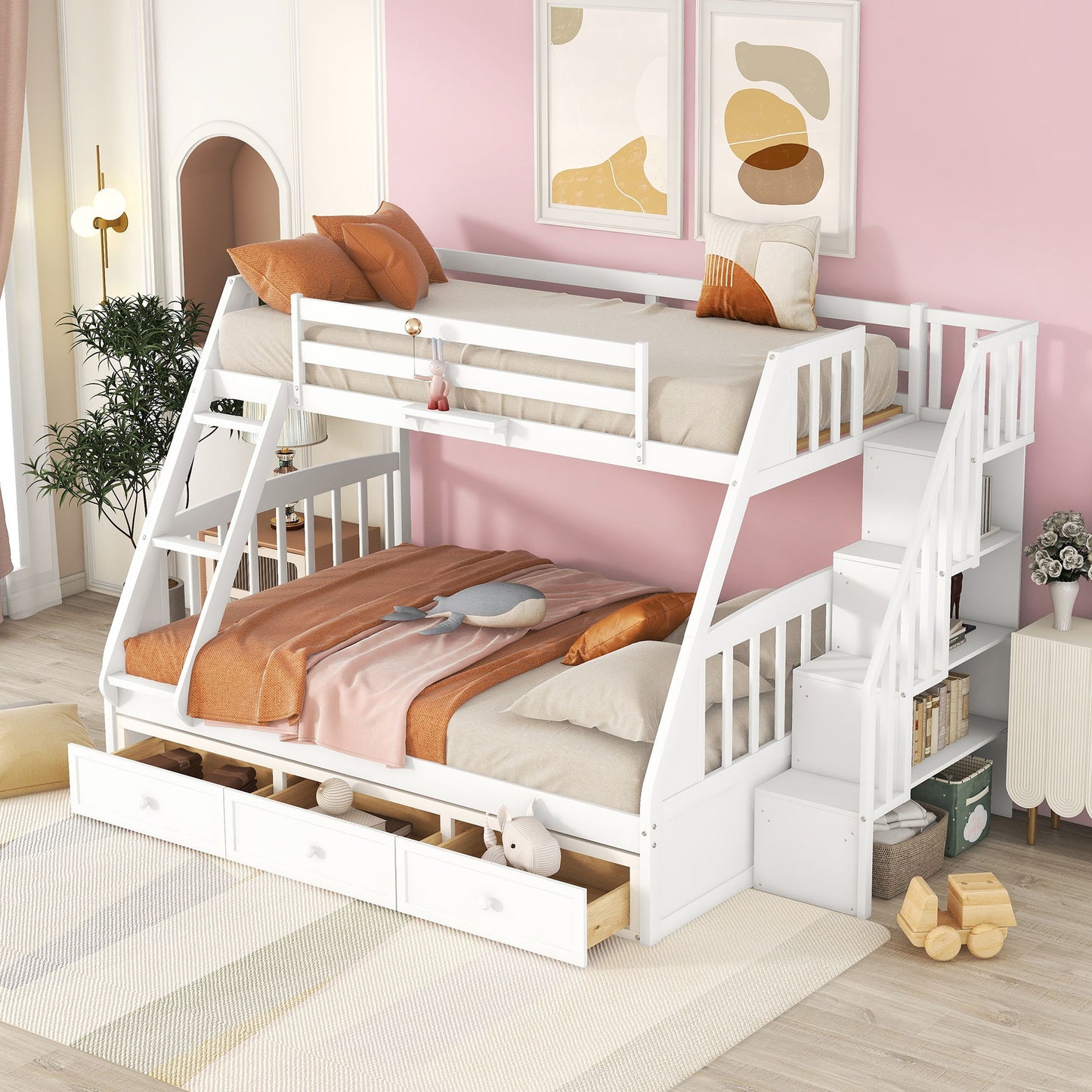 Bunk Bed With Drawers, Ladder And Storage Staircase - The Sleep Loft - Online Mattress Showroom NYC