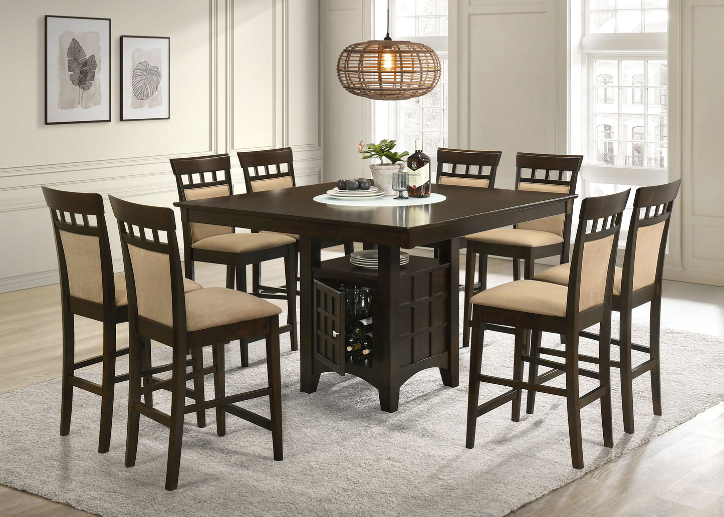 Gabriel 52-inch Counter Height Dining Table Cappuccino