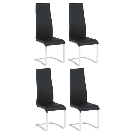 Montclair Upholstered Dining Side Chair Black (Set of 4) - The Sleep Loft - Online Mattress Showroom NYC