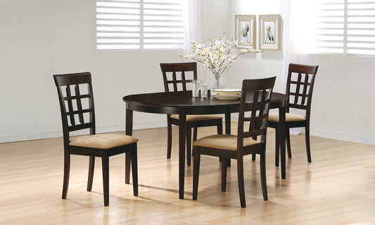 Gabriel 5-piece Extension Leaf Dining Table Set Cappuccino - The Sleep Loft - Online Mattress Showroom NYC