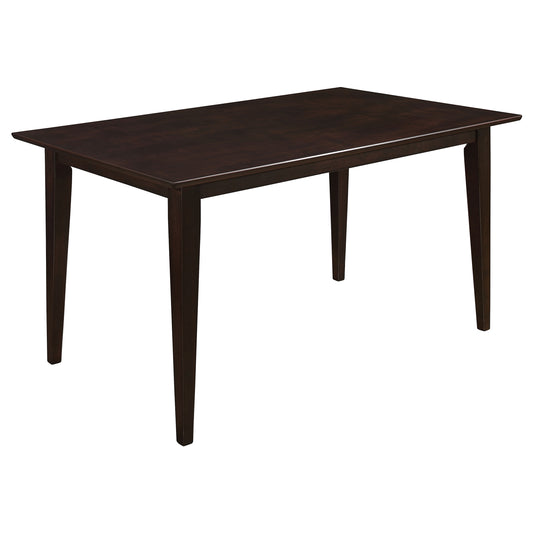 Gabriel Rectangular 59-inch Wood Dining Table Cappuccino - The Sleep Loft - Online Mattress Showroom NYC