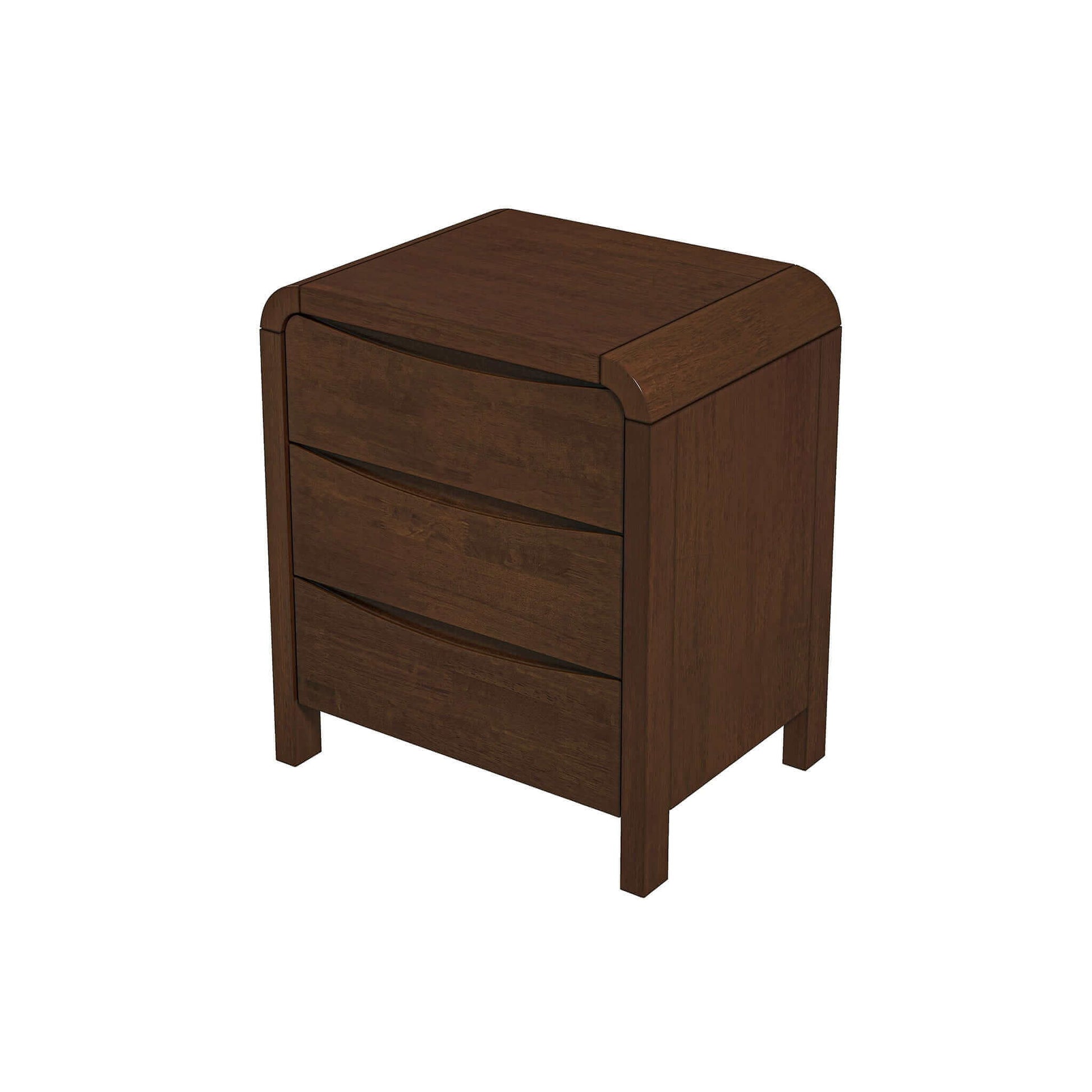 Lionel - Nightstand 3 Drawer Bed Side Table - Brown - The Sleep Loft - Online Mattress Showroom NYC