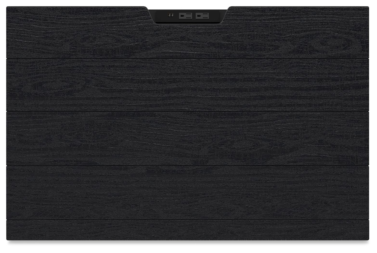 Londer - Two Drawer Night Stand - Black - The Sleep Loft - Online Mattress Showroom NYC