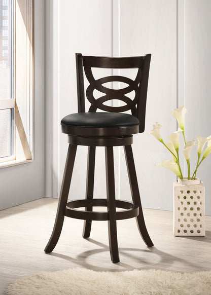 Calecita Wood Swivel Bar Chair Cappuccino (Set of 2)