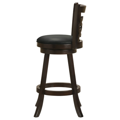Calecita Wood Swivel Bar Chair Cappuccino (Set of 2)