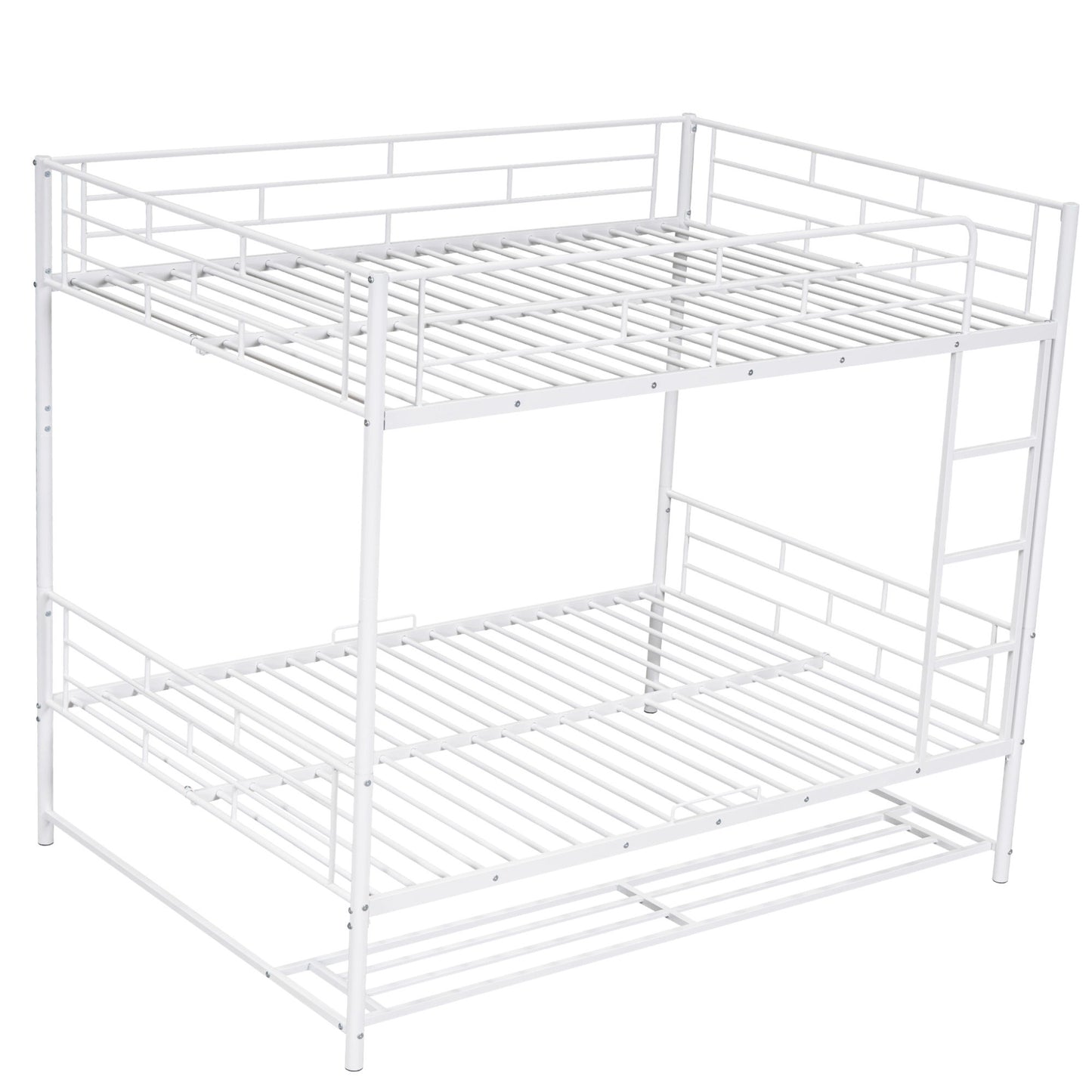 Metal Bunk Bed With Shelf And Guardrails - The Sleep Loft - Online Mattress Showroom NYC