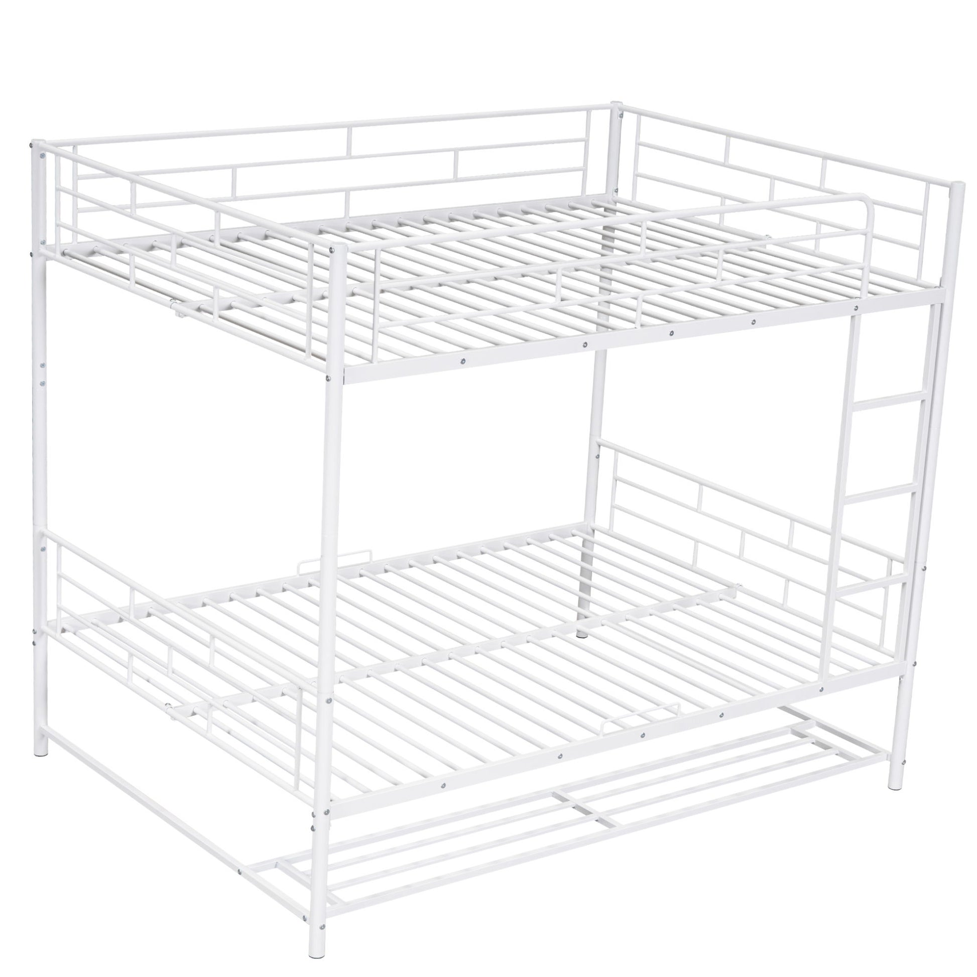 Metal Bunk Bed With Shelf And Guardrails - The Sleep Loft - Online Mattress Showroom NYC