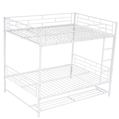 Metal Bunk Bed With Shelf And Guardrails - The Sleep Loft - Online Mattress Showroom NYC