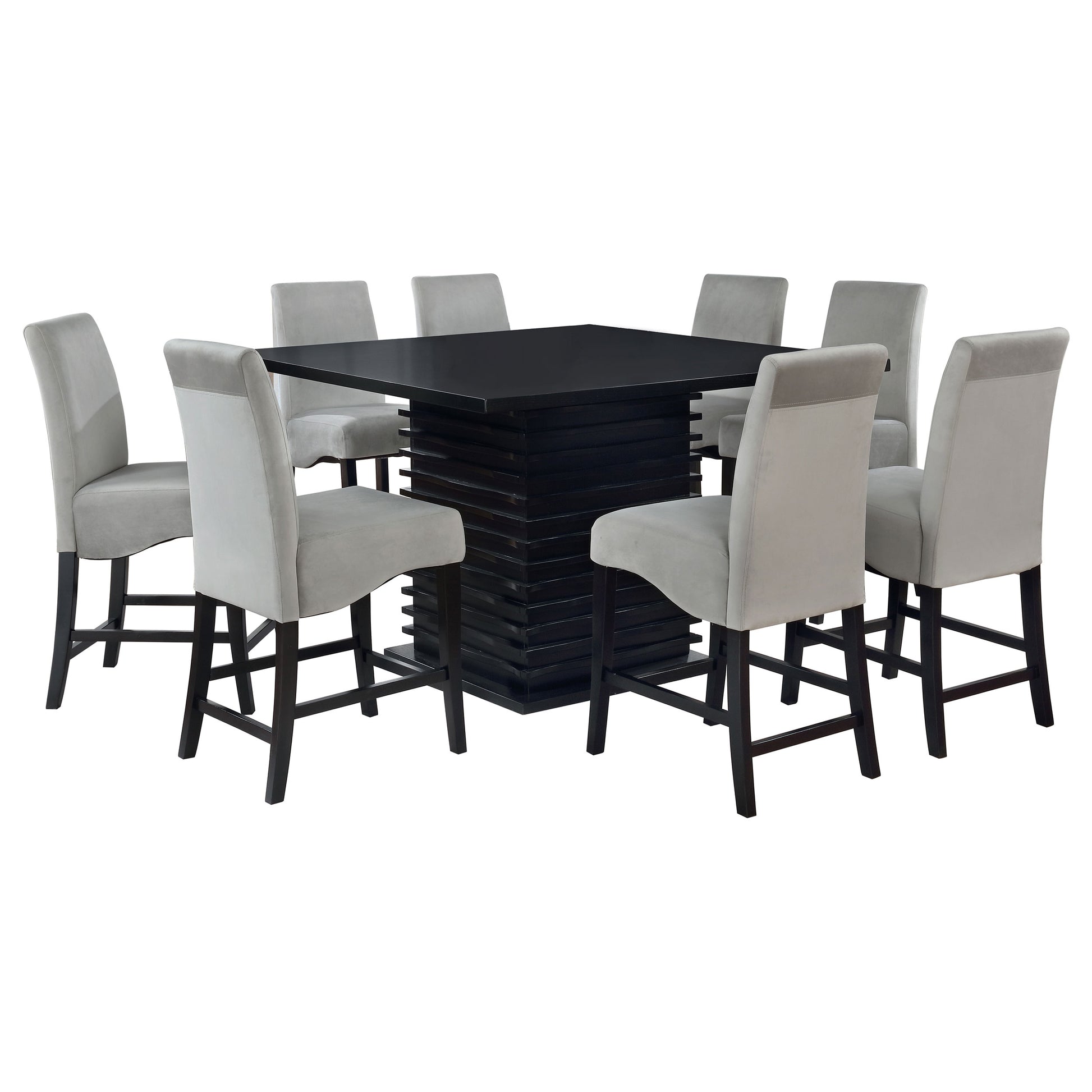 Stanton 9-piece Square Counter Height Dining Table Set Grey