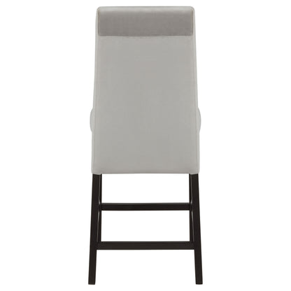 Stanton Velvet Upholstered Counter Chair Grey (Set of 2)
