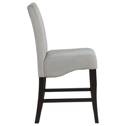 Stanton Velvet Upholstered Counter Chair Grey (Set of 2)