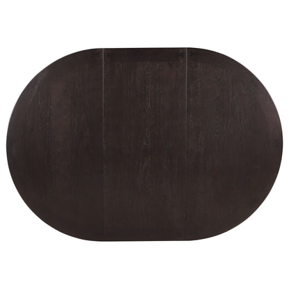 Lavon Oval 60-inch Wood Extension Leaf Dining Table Espresso