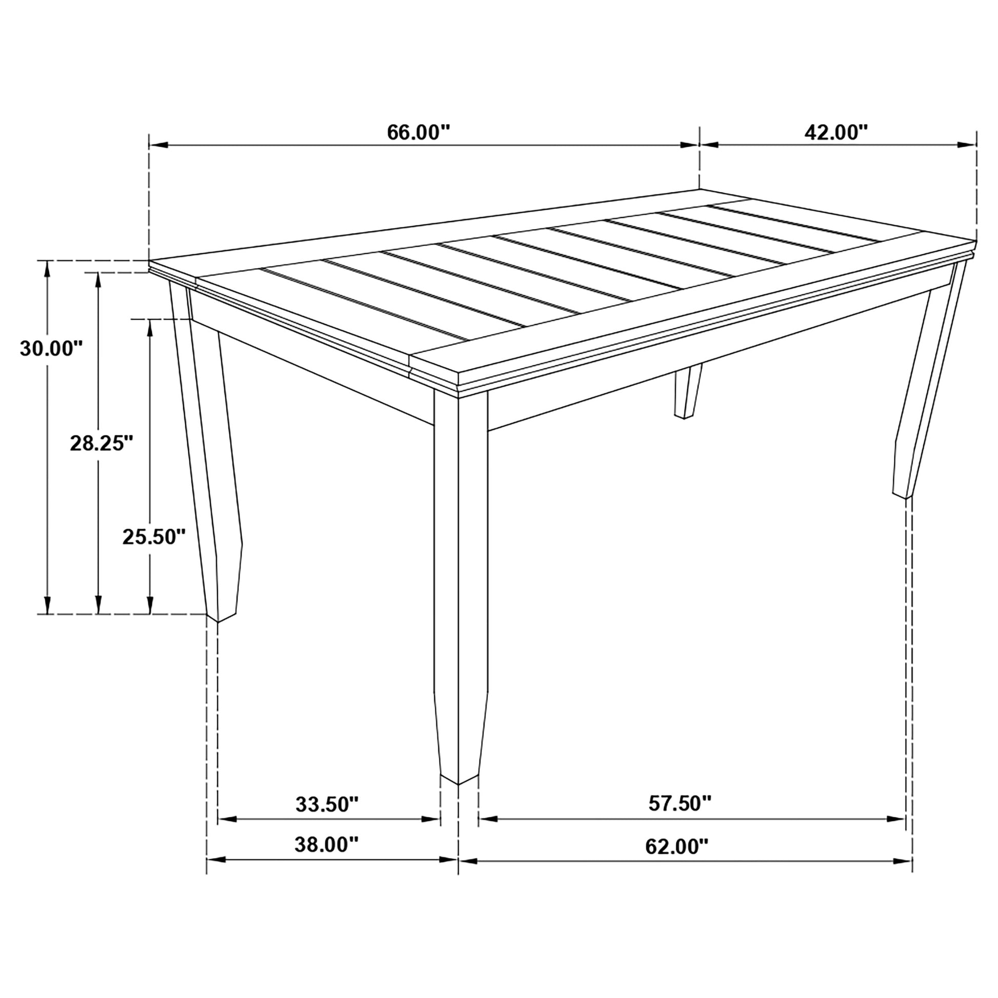 Dalila 5-piece Rectangular Dining Table Set Cappuccino