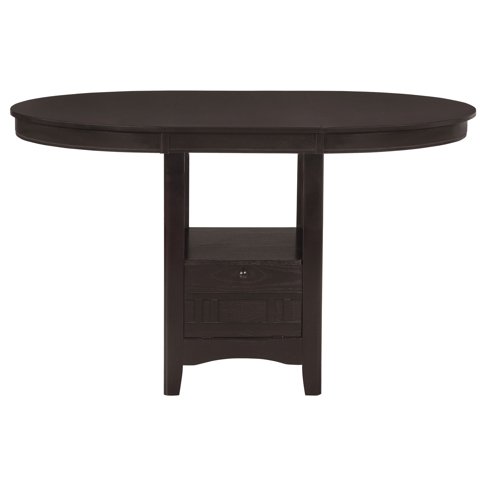 Lavon Oval 60-inch Counter Height Extension Dining Table Espresso