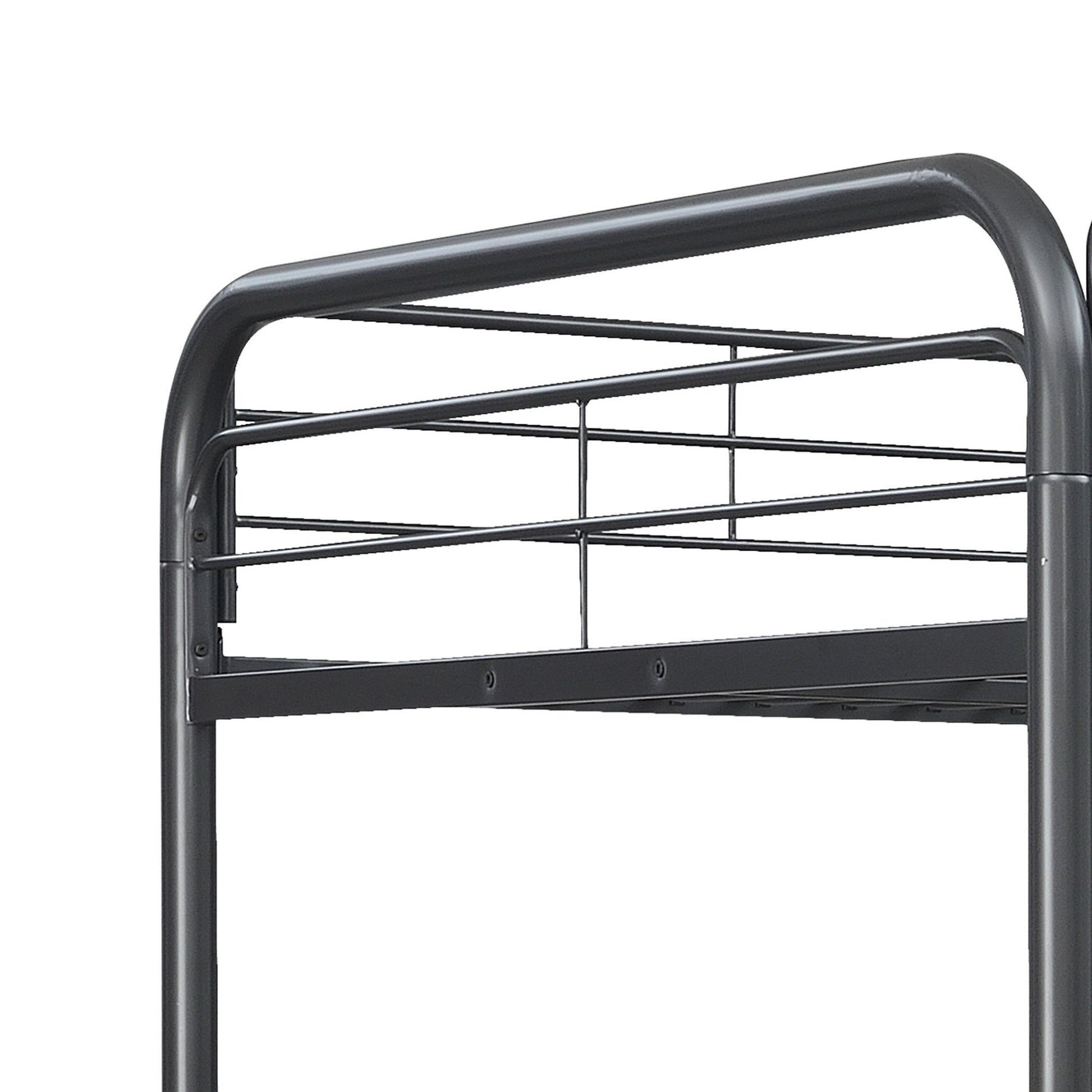 Triple Bunk Bed, Full Size With Sturdy Metal Frame And Safe Stairs - Black - The Sleep Loft - Online Mattress Showroom NYC