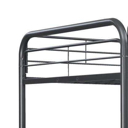 Triple Bunk Bed, Full Size With Sturdy Metal Frame And Safe Stairs - Black - The Sleep Loft - Online Mattress Showroom NYC