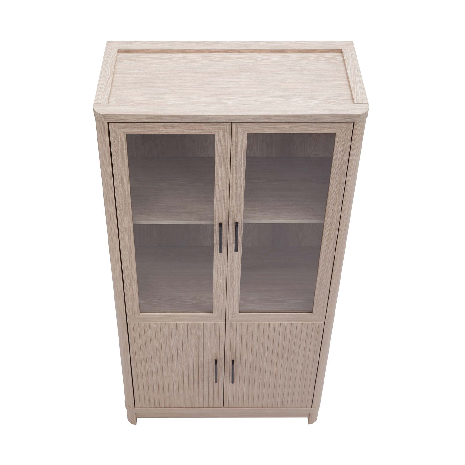 Jodie - Bookcase Cabinet With 6 Adjustable Shelves - Oak - The Sleep Loft - Online Mattress Showroom NYC