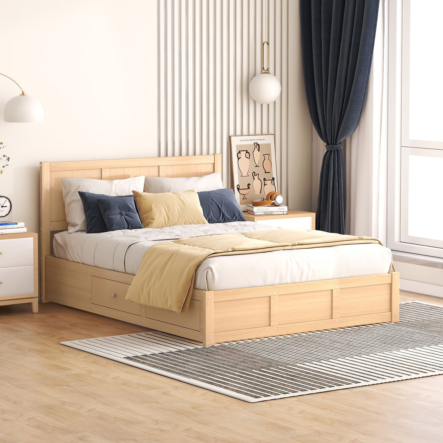 Platform Bed With Underneath Storage And 2 Drawers - The Sleep Loft - Online Mattress Showroom NYC