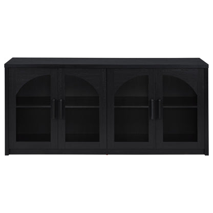 Riva 4-door Dining Sideboard Buffet Storage Credenza Black