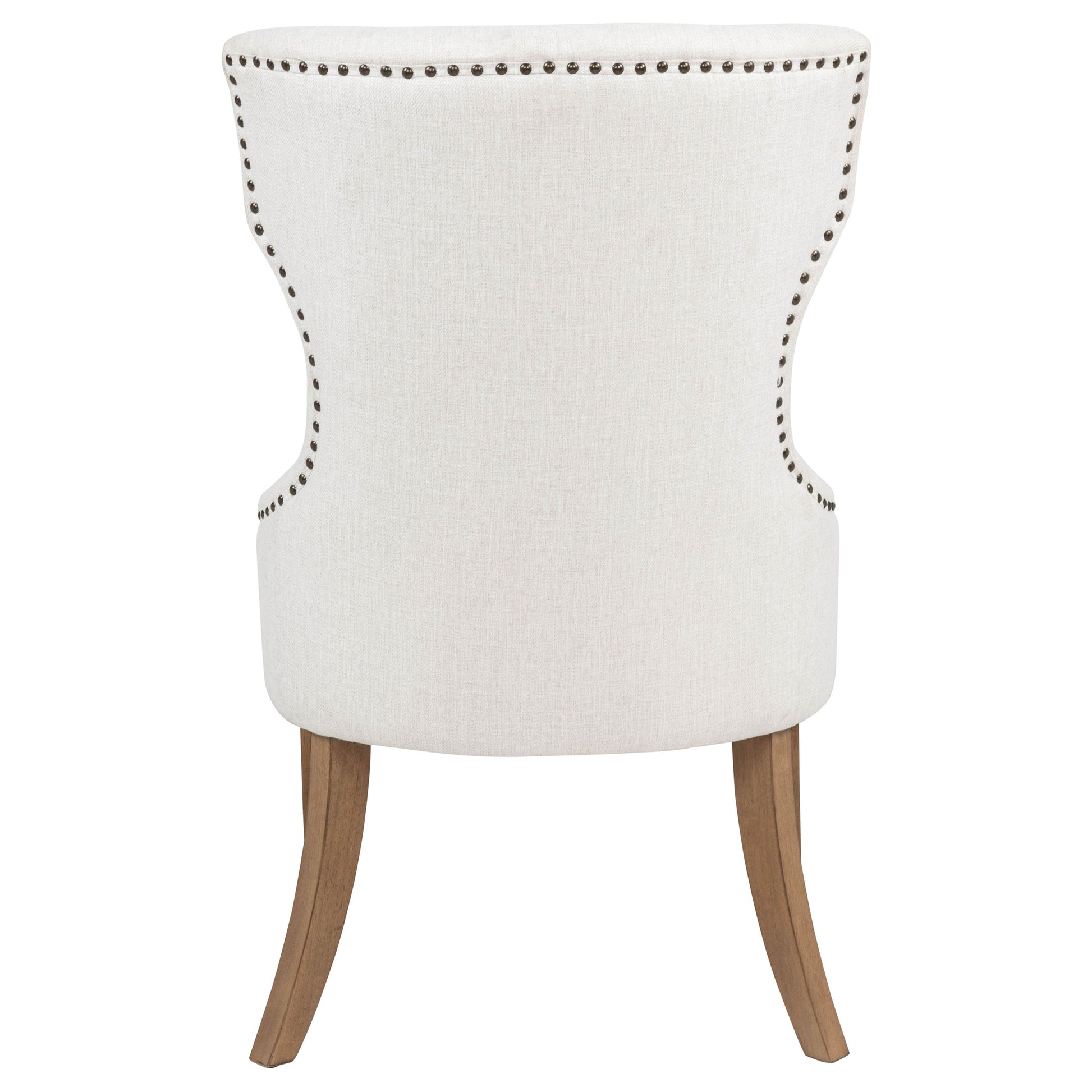 Baney Fabric Upholstered Dining Side Chair Beige and Rustic Honey