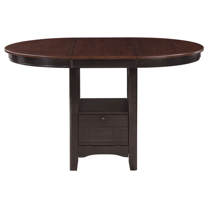 Lavon Oval 60-inch Counter Height Extension Dining Table Chestnut