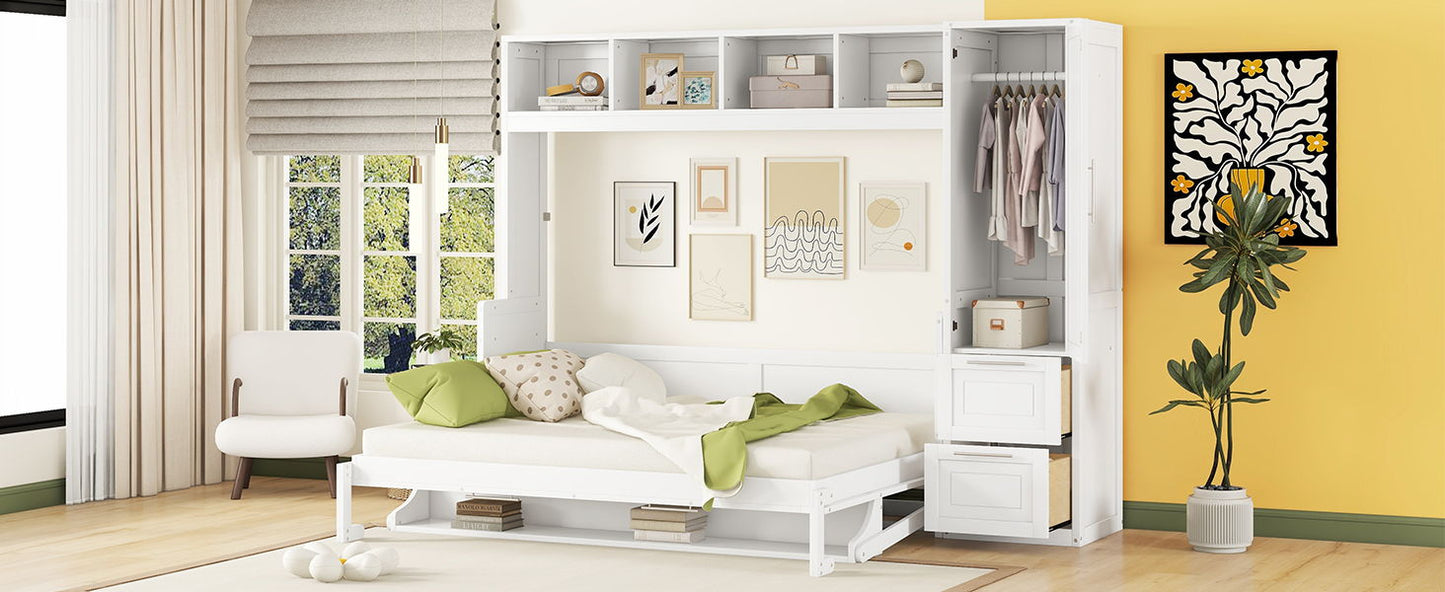Murphy Wall Bed With Closet And Drawers - The Sleep Loft - Online Mattress Showroom NYC