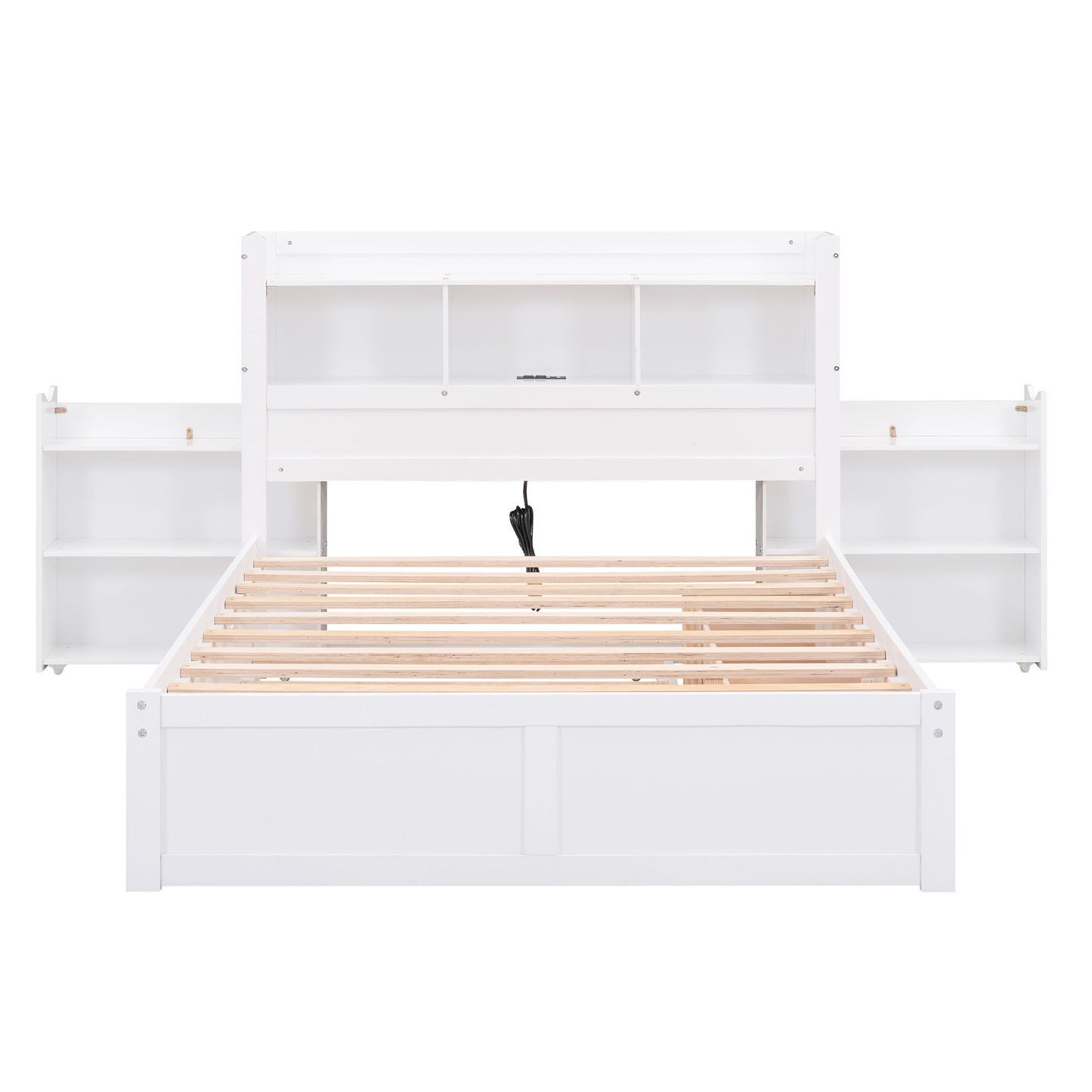 Storage Platform Bed With Pull Out Shelves, Trundle, And 2 Drawers - The Sleep Loft - Online Mattress Showroom NYC