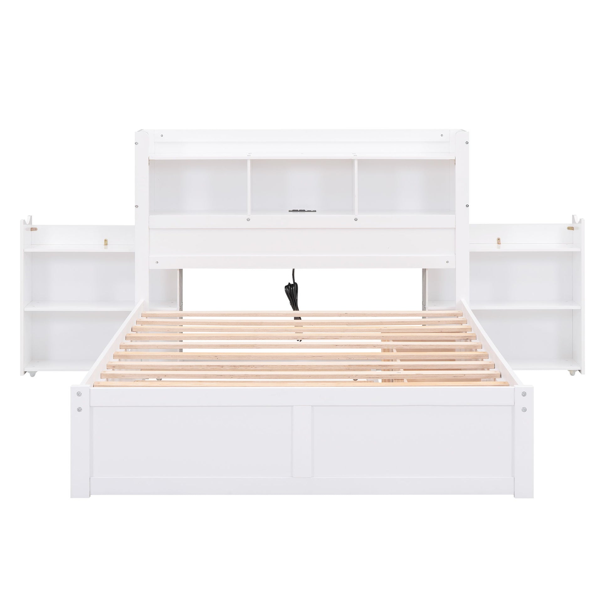 Storage Platform Bed With Pull Out Shelves, Trundle, And 2 Drawers - The Sleep Loft - Online Mattress Showroom NYC