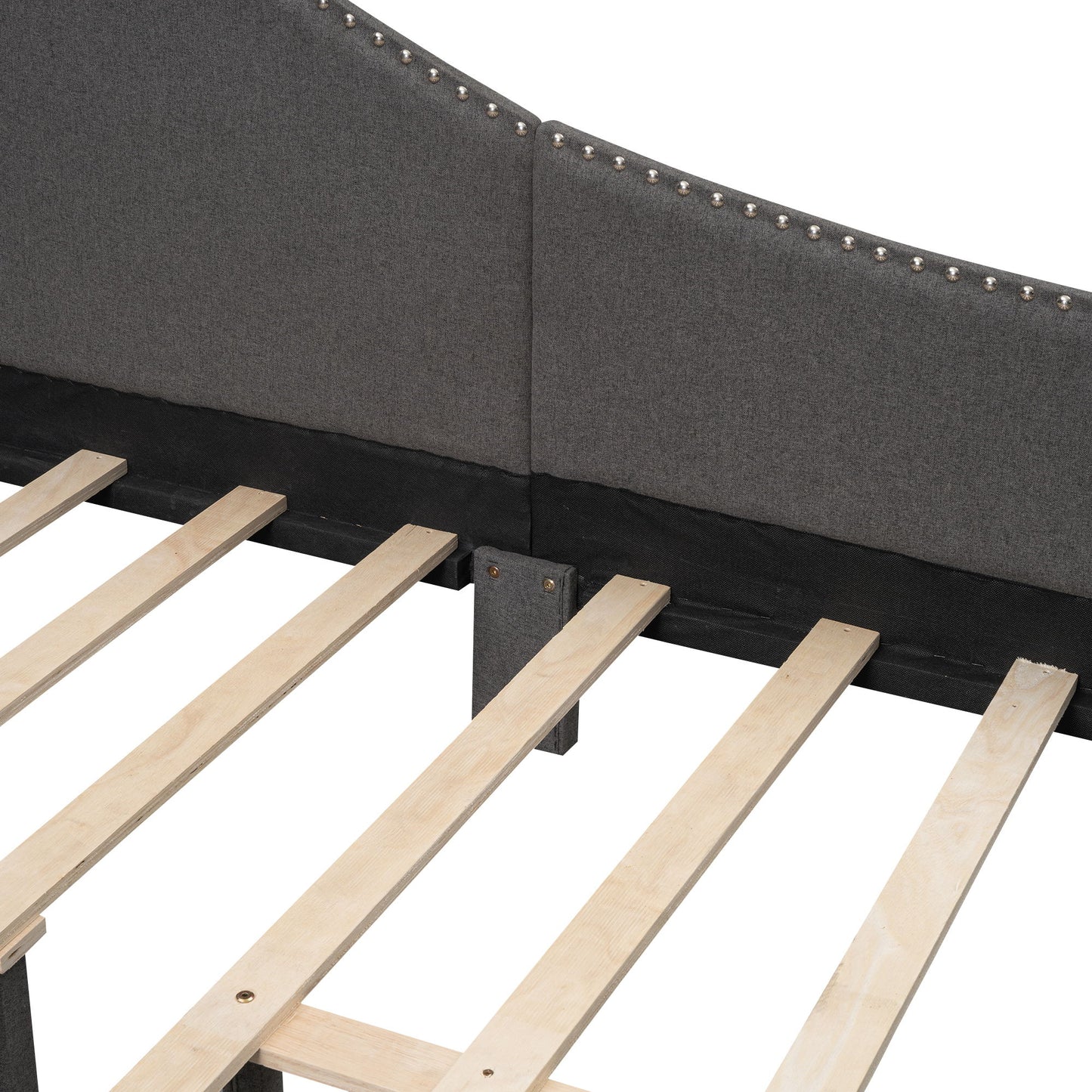 Upholstered Daybed With Headboard And Armrest, Support Legs - The Sleep Loft - Online Mattress Showroom NYC