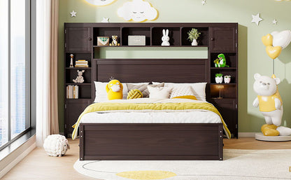Bed With All In One Cabinet, Shelf And Sockets - The Sleep Loft - Online Mattress Showroom NYC