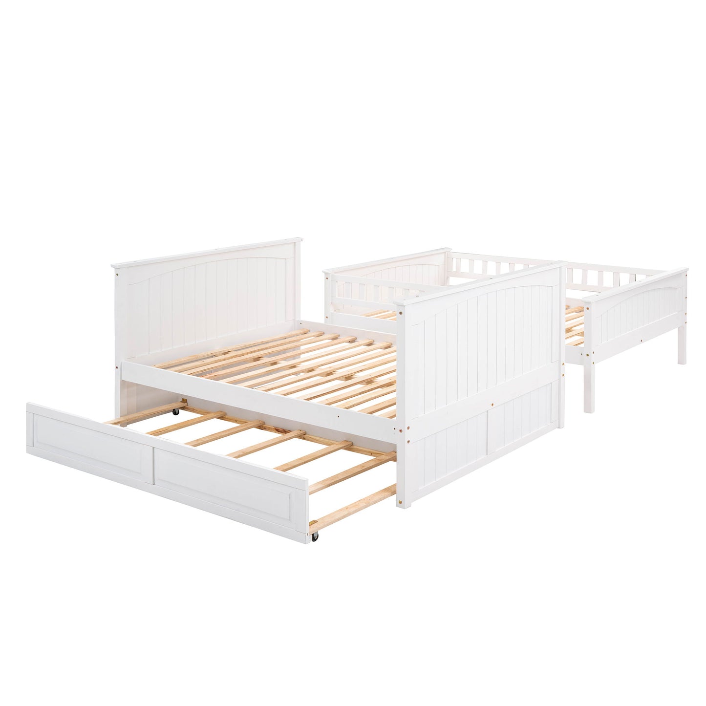 Bunk Bed With Twin Size Trundle, Guardrails - The Sleep Loft - Online Mattress Showroom NYC
