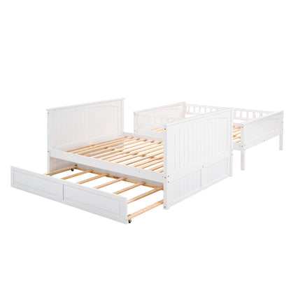 Bunk Bed With Twin Size Trundle, Guardrails - The Sleep Loft - Online Mattress Showroom NYC