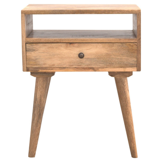 Nightstand With Open Slot - Oak - The Sleep Loft - Online Mattress Showroom NYC