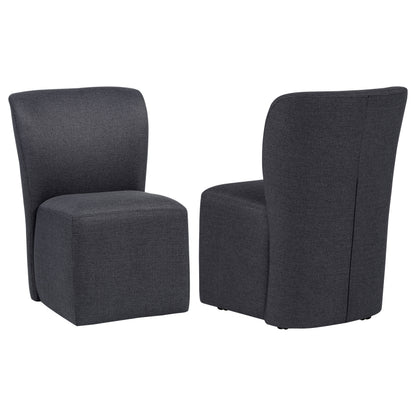 Jaelynn Upholstered Parsons Dining Side Chair Charcoal (Set of 2)