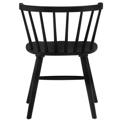 Jeffries Windsor Wood Dining Side Chair Black (Set of 2)