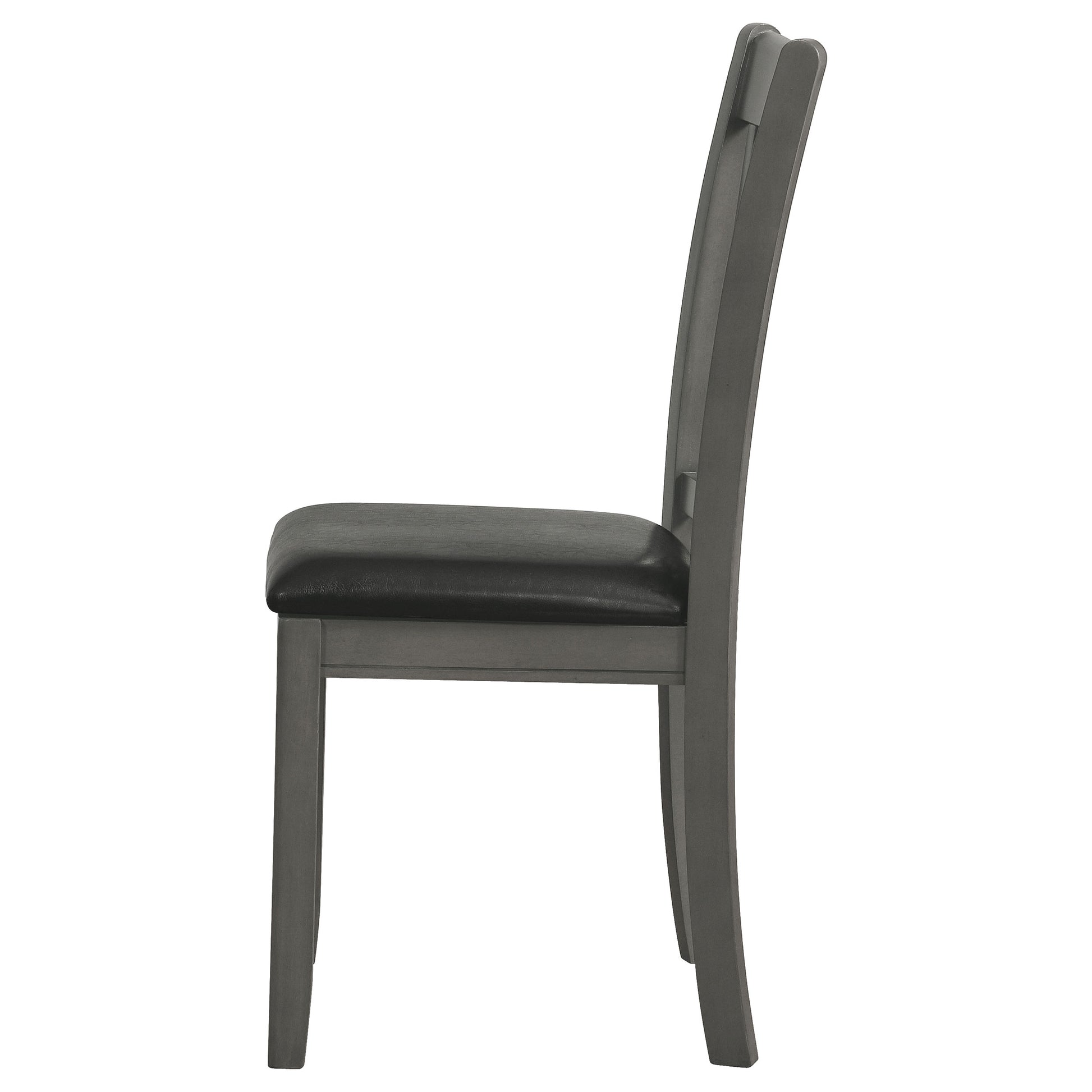 Lavon Wood Dining Side Chair Black and  Medium Grey (Set of 2)