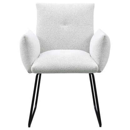 Ackland Upholstered Dining Arm Chair Light Grey (Set of 2)