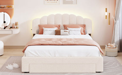 Upholstered Platform Bed With Drawer - The Sleep Loft - Online Mattress Showroom NYC