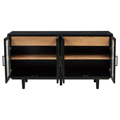 Middleton 4-door Sideboard Server with Dual Drawers Black