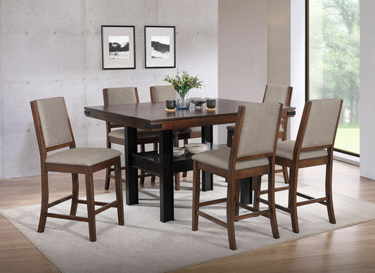 Patterson 7-piece Counter Height Dining Set Mango Oak 