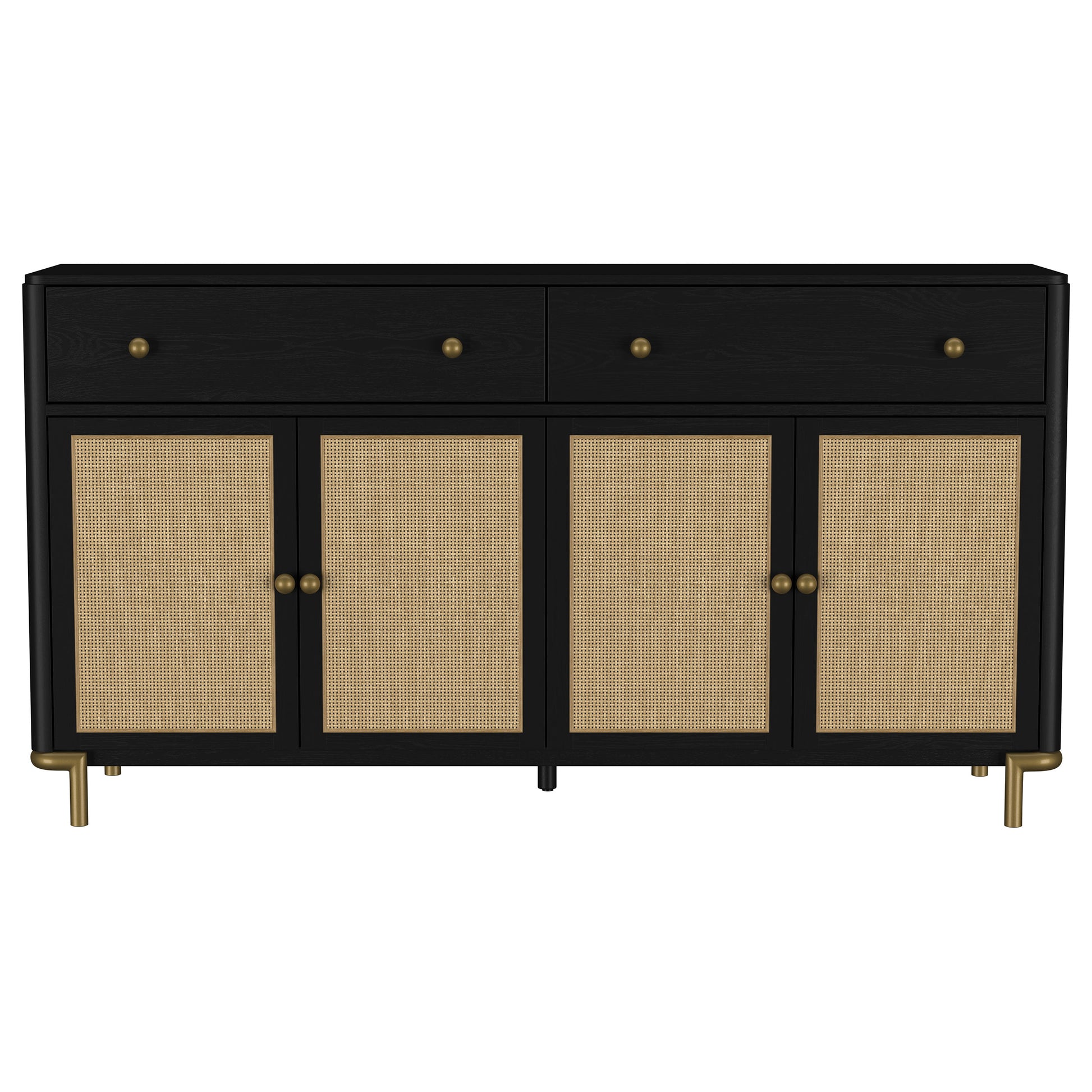 Arini 2-drawer Cane Door Dining Sideboard Server Black