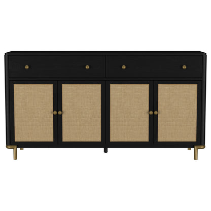 Arini 2-drawer Cane Door Dining Sideboard Server Black