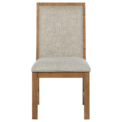 Bruner Upholstered Side Chair Natural Brown (Set of 2)