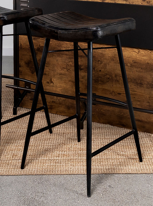 Bayu Leather Upholstered Bar Stool Espresso (Set of 2) - The Sleep Loft - Online Mattress Showroom NYC