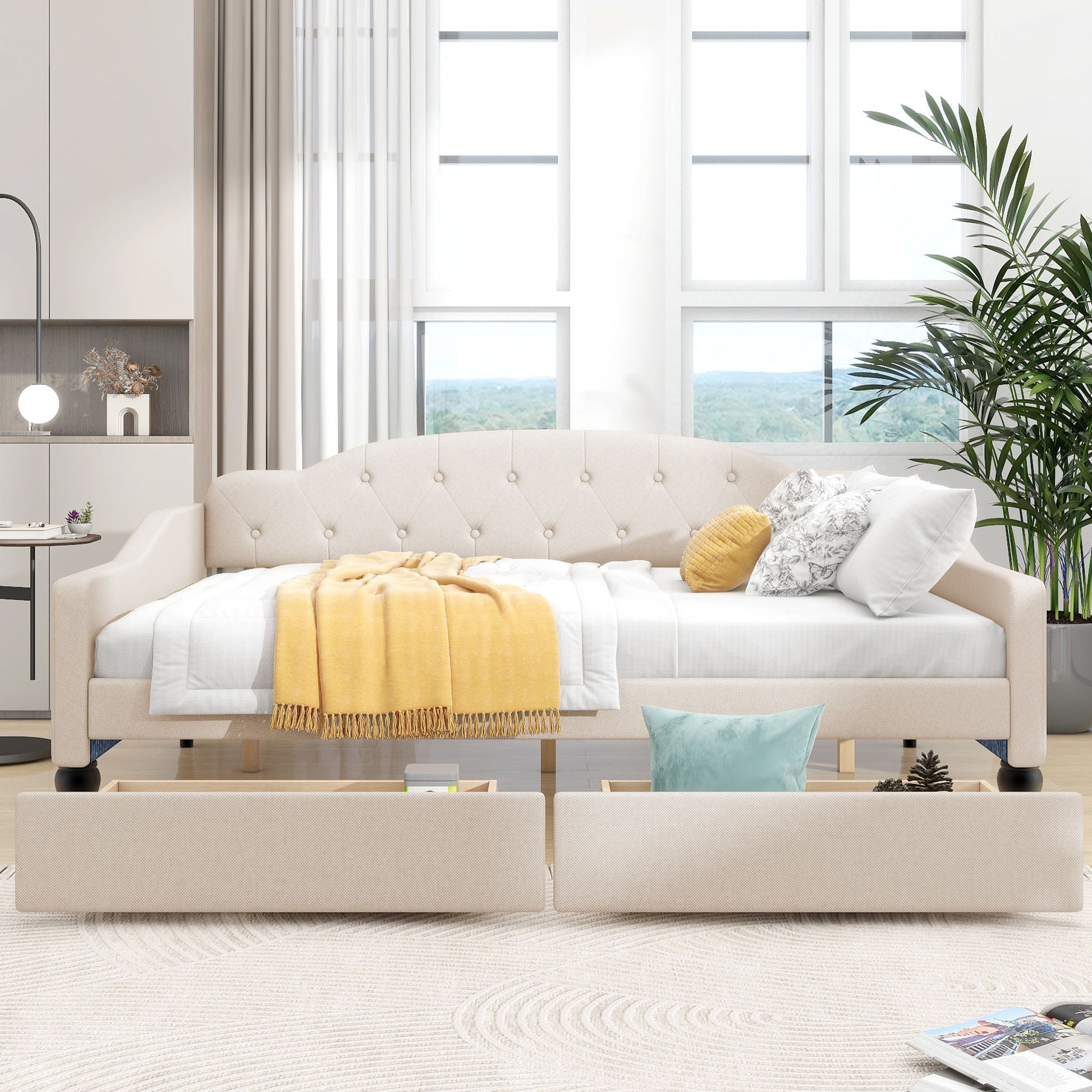 Upholstered Tufted Daybed - The Sleep Loft - Online Mattress Showroom NYC