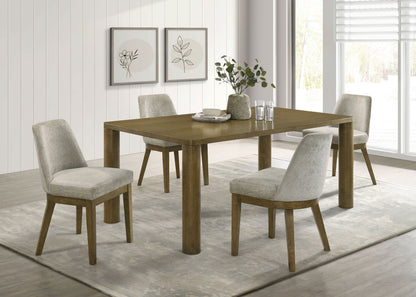 Castlewood 5-piece 71-inch Rectangular Dining Set Brown Oak