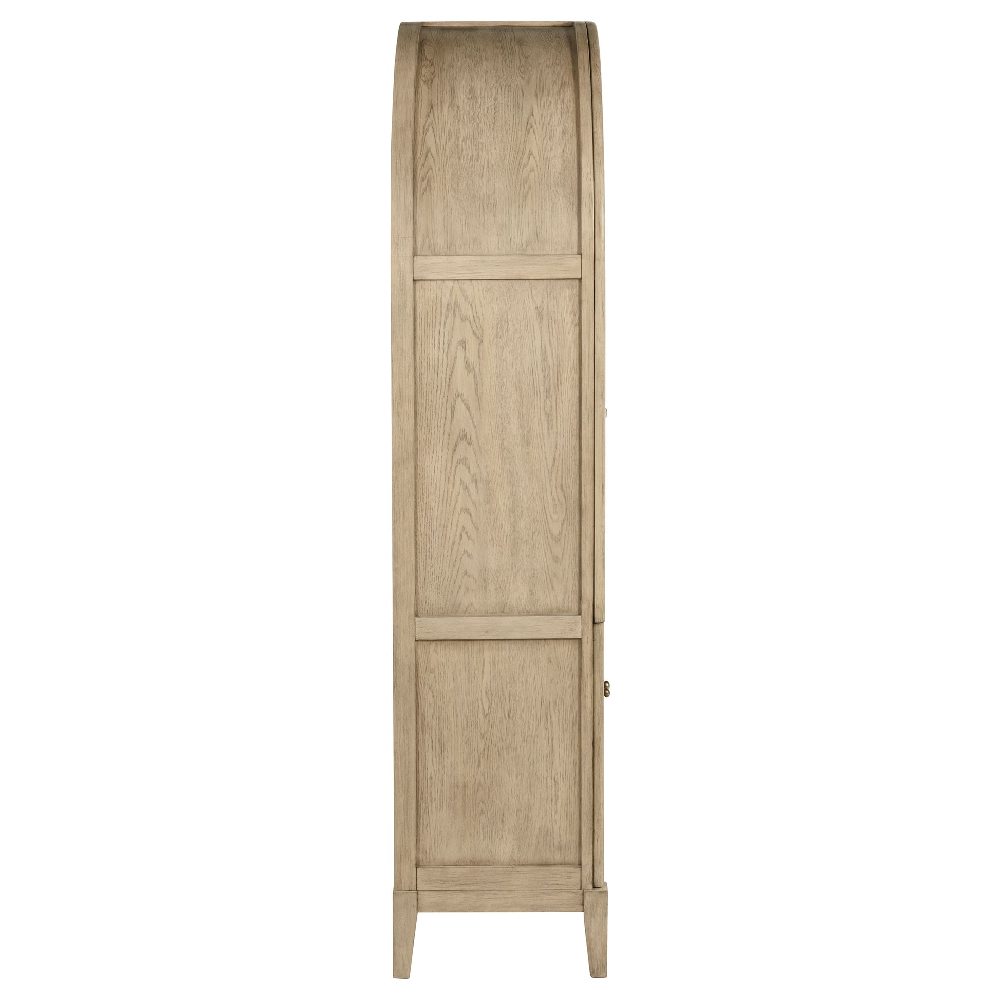 Kailani 4-Door Cane Dining Vitrine Display Cabinet Beige Oak