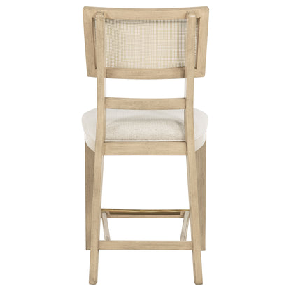 Kailani Rattan Cane Counter Side Chair Beige Oak (Set of 2)