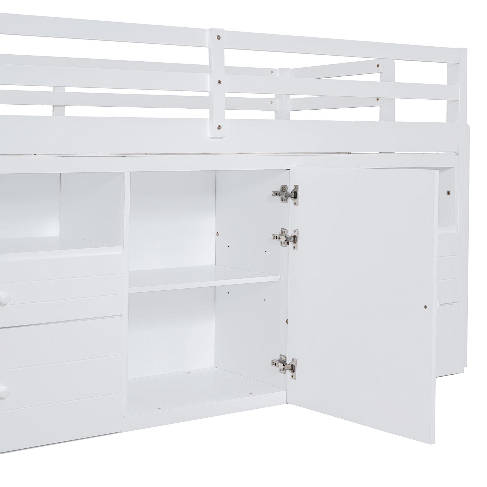 Loft Bed With 4 Drawers, Underneath Cabinet And Shelves - The Sleep Loft - Online Mattress Showroom NYC