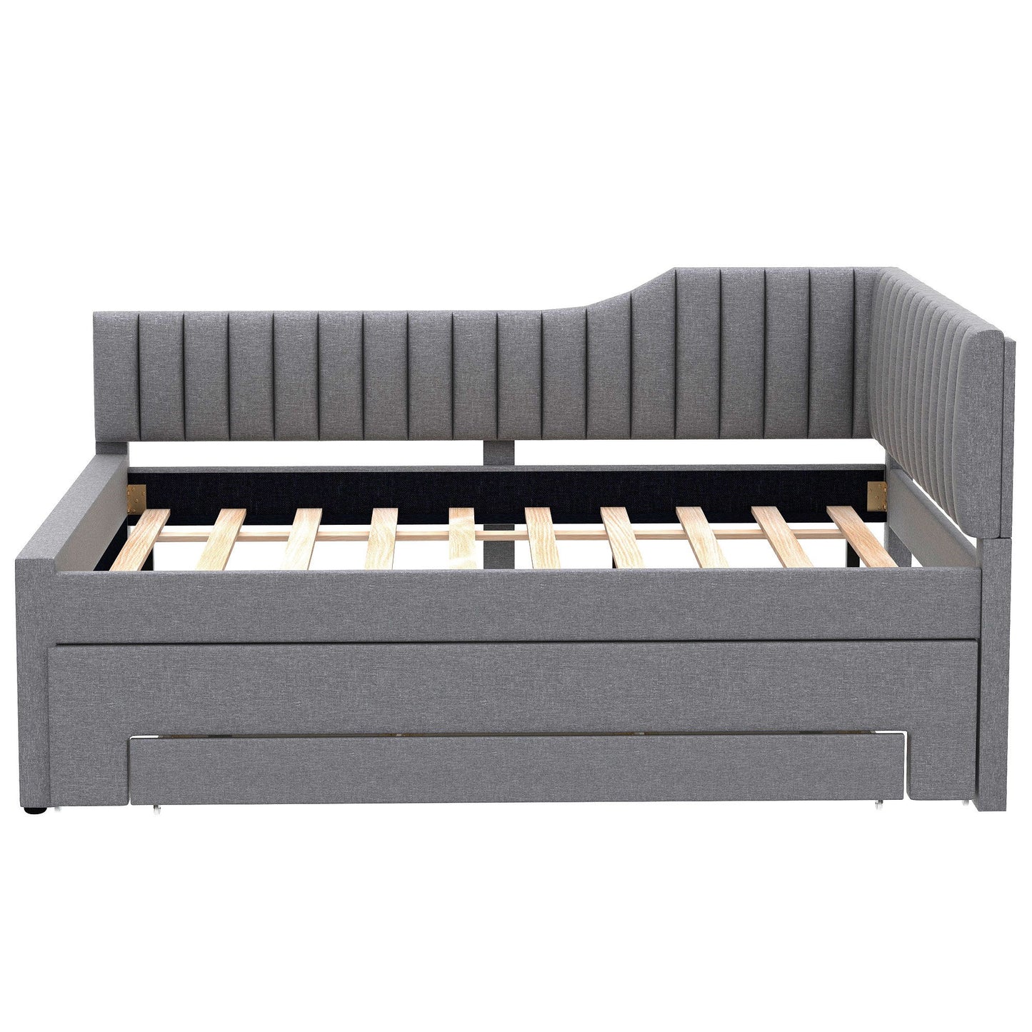 Upholstered Daybed With Trundle And 3 Drawers - The Sleep Loft - Online Mattress Showroom NYC